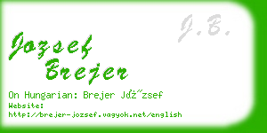 jozsef brejer business card